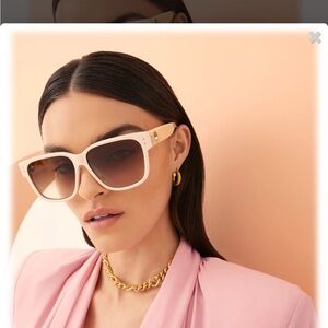 Linda Farrow white & Cream Sunglasses